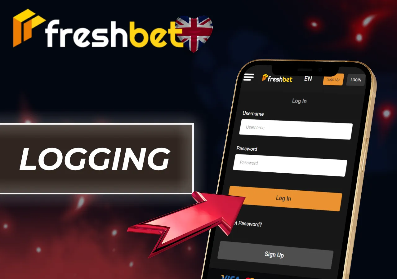 Details on logging into the mobile app with accessible authentication methods.